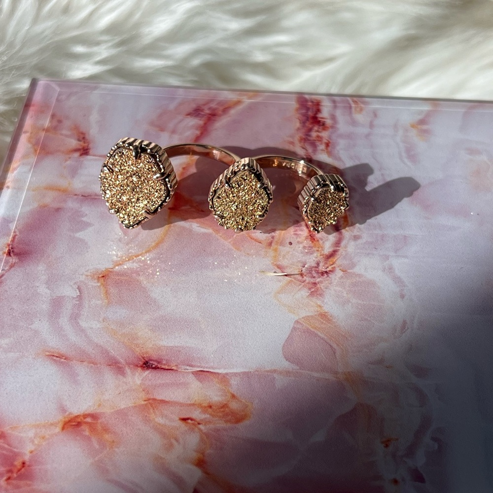 Kendra Scott RoseGold Druzy Naomi Ring m/l